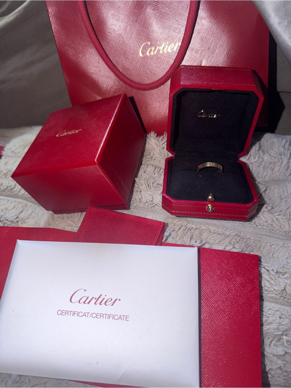 Authentic Cartier love ring in yellow gold 59